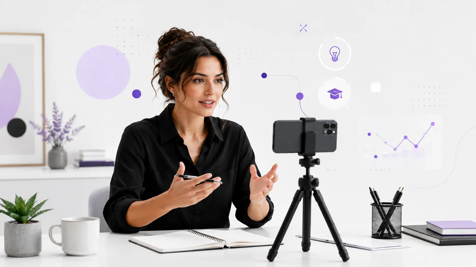 Creación de contenido para redes sociales con celular
